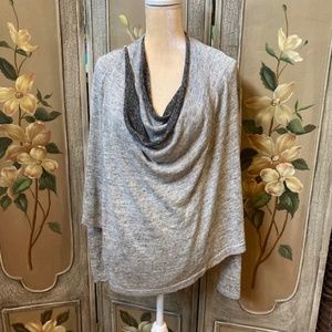 WHITE & WARREN woman’s gray sweater